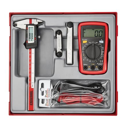 Teng Tools Metric Digital Caliper, Feeler Gauge, Multimeter, Thread Gauge TTDCM Measuring Set [TTDCM]; 103-018
