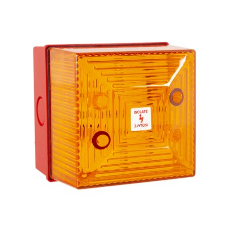 Clifford & Snell FD40 Series Amber Flashing Beacon, 24 V dc, Wall Mount, LED Bulb, IP65 [FD40/DL/A/25]; 104-059