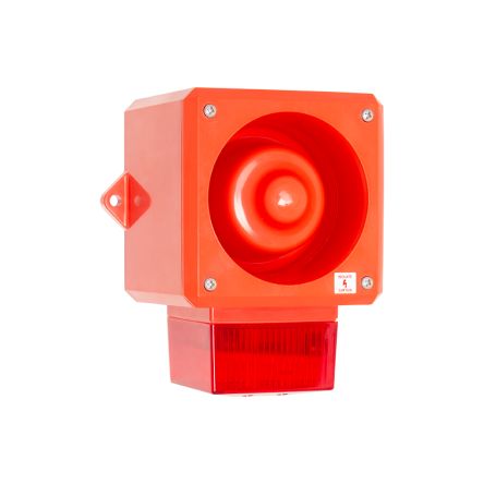 Clifford & Snell YL50 Series Red Sounder Beacon, 24 V dc, IP66, Wall Mount, 112dB at 1 Metre [YL50/DL/R/RF/WR]; 104-093