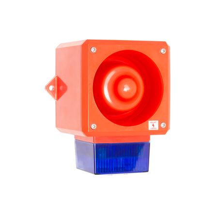 Clifford & Snell YL50 Series Blue Sounder Beacon, 24 V dc, IP66, Wall Mount, 112dB at 1 Metre [YL50/DL/B/RF/WR]; 104-096