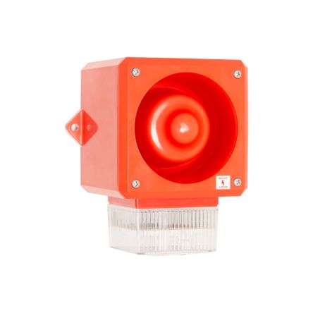Clifford & Snell YL50 Series Clear Sounder Beacon, 230 V ac, IP66, Wall Mount, 112dB at 1 Metre [YL50/NL/C/RF/WR]; 104-107