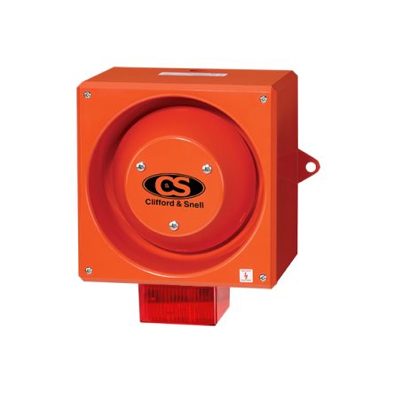 Clifford & Snell YL80 Series Red Sounder Beacon, 115 V ac, IP66, Wall Mount, 116dB at 1 Metre [YL80/LL/R/RF/WR]; 104-136