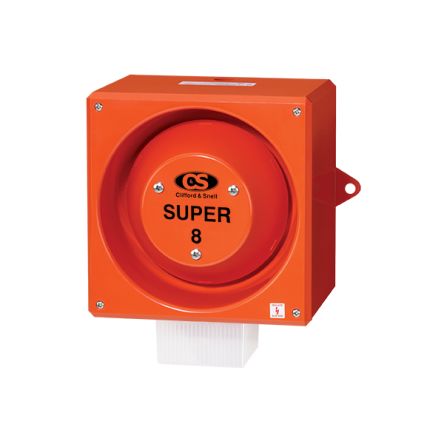 Clifford & Snell YL80 Super Series Opal Sounder Beacon, 115 V ac, IP66, Wall Mount, 120dB at 1 Metre [YL80/LL/O/RF/SU/WR]; 104-147