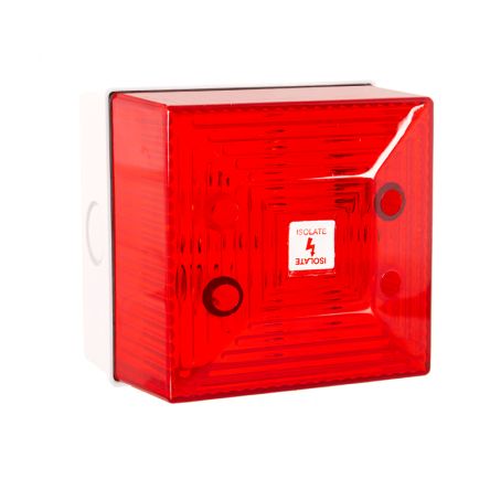 Clifford & Snell FL40 Series Red Flashing Beacon, 115 V ac, Wall Mount, Xenon Bulb, IP65 [FL40/L50/R/WN]; 104-195