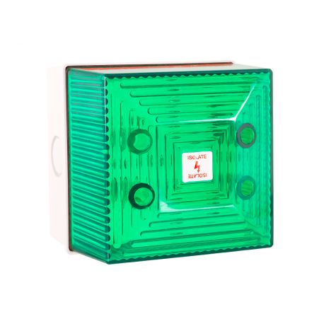 Clifford & Snell FL40 Series Green Flashing Beacon, 115 V ac, Wall Mount, Xenon Bulb, IP65 [FL40/L50/G/WN]; 104-197
