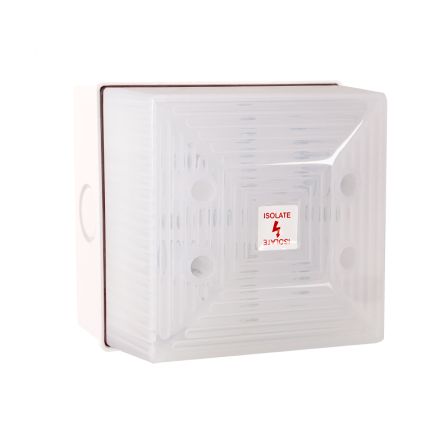 Clifford & Snell FL40 Series Opal Flashing Beacon, 230 V ac, Wall Mount, Xenon Bulb, IP65 [FL40/N50/O/WN]; 104-207