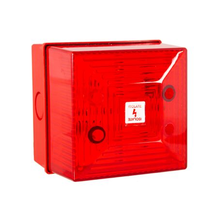 Clifford & Snell FL40 Series Red Flashing Beacon, 48 V dc, Wall Mount, Xenon Bulb, IP65 [FL40/F50/R/RN]; 104-211