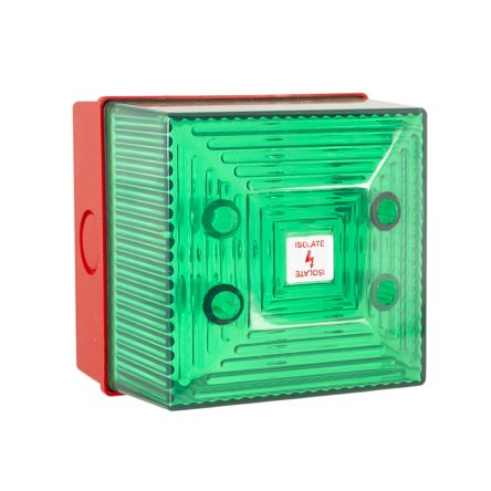 Clifford & Snell SD40 Series Green Static Beacon, 24 V dc, Wall Mount, LED Bulb, IP65 [SD40/DL/G/25]; 104-221
