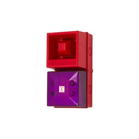 Clifford & Snell YL40 Series Magenta Sounder Beacon, 24 V dc, IP65, Wall Mount, 108dB at 1 Metre [YL40/DL/M/25/RN/WR]; 104-240