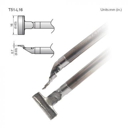 Hakko FX-9705 0.7 mm, 16 mm Soldering Iron Tip for use with FX-9705 [T51-L16]; 106-211