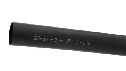 DSG-Canusa Heat Shrink Tubing, Black 2:1 Ratio, DERAY V25 Series [DERAY-V25-1-0-SP]; 106-755