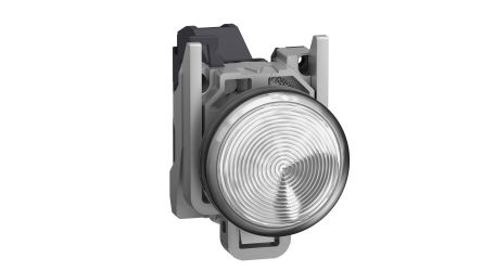 Schneider Electric, Harmony, Panel Mount White LED Pilot Light Complete, 22.5mm Cutout, IP65, Round, 24 → 254V [XB4BVBM1GEX]; 106-761