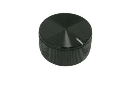 RS PRO 32mm Black Potentiometer Knob for 6.4mm Shaft [0]; 107-860
