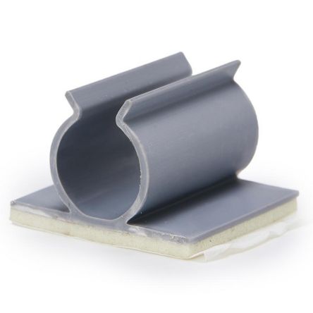 Essentra Grey PVC U-shaped clamp, 6.4mm Max. Bundle [KKU-4A4-RT]; 109-465