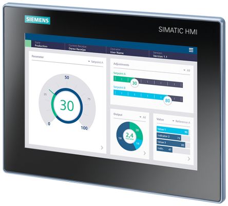 Siemens SIMATIC HMI Unified Basic Series SIMATIC HMI Panel - 10.1 in, TFT Display, 1280 x 800 [6AV2123-3KB32-0AW0]; 113-881