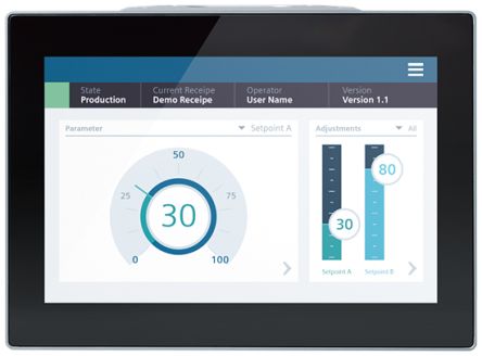 Siemens SIMATIC HMI Unified Comfort PRO Series SIMATIC HMI Panel - 12.1 in, TFT Display, 1280 x 800 [6AV2128-3MB57-0BX0]; 113-885
