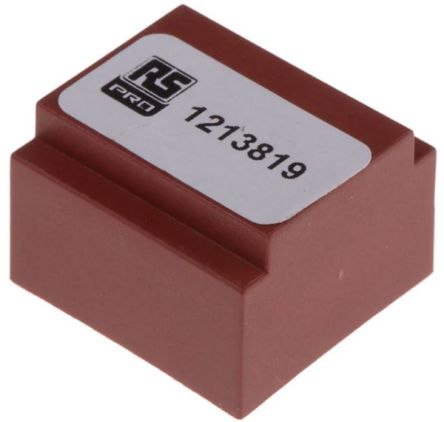 RS PRO 12V ac 1 Output PCB Mount PCB Transformer, 2.8VA, IEC 61558-2-6 [0]; 113-953