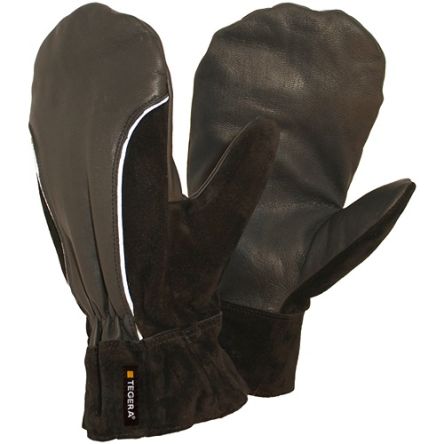 Tegera TEGERA Black Leather Cold Resistant Work Gloves, Size 10 [145-10]; 115-460