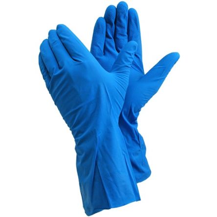 Tegera TEGERA Blue Chemical Resistant Work Gloves, Size 10, Nitrile Coating [184A-10]; 115-680