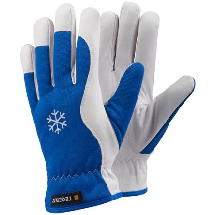 Tegera TEGERA Blue, White Leather Cold Resistant Work Gloves, Size 11 [217-11]; 115-798