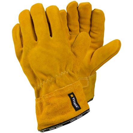 Tegera TEGERA Yellow Leather Heat Resistant Work Gloves, Size 10 [17-10]; 115-942