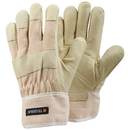 Tegera TEGERA Beige, White Leather Abrasion Resistant Work Gloves, Size 11 [189-11]; 116-204