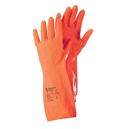 Tegera TEGERA Orange Latex, Neoprene Chemical Resistant Work Gloves, Size 7 [2311-7]; 116-377