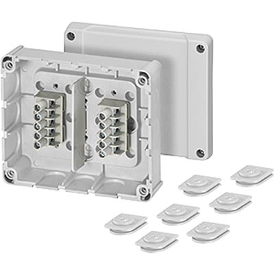 HENSEL DP Series Grey Polystyrene Junction Box, IP54, 2 Terminals, 49 x 139 x 119mm [DP 9222]; 116-978
