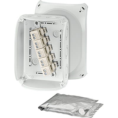 HENSEL WP Series Grey Polycarbonate Junction Box, IP68, 5 Terminals, 77 x 180 x 130mm [WP 1010 G]; 117-102