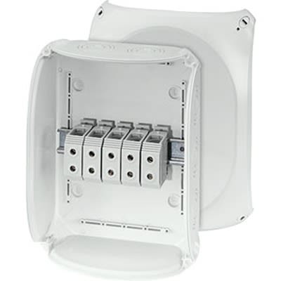 HENSEL KF Series Grey Polycarbonate Junction Box, IP66, IP67, IP69, 2 Terminals, 122 x 295 x 225mm [KF 3535 G]; 117-165
