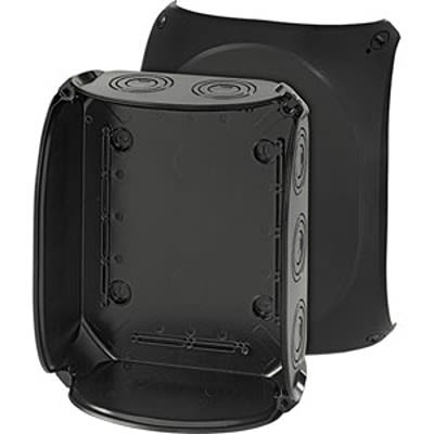 HENSEL KF Series Black Polycarbonate Junction Box, IP66, IP67, IP69, 112 x 255 x 205mm [KF 2500 B]; 117-339