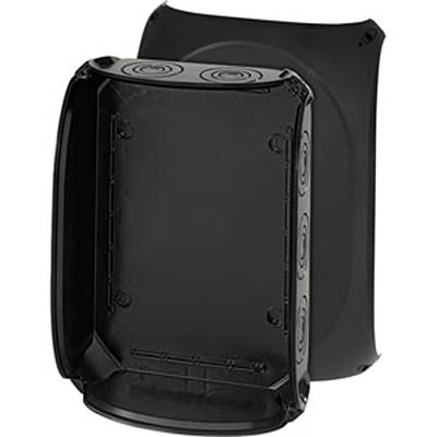 HENSEL KF Series Black Polycarbonate Junction Box, IP66, IP67, IP69, 122 x 355 x 255mm [KF 5000 B]; 117-389
