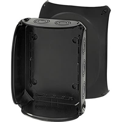 HENSEL KF Series Black Polycarbonate Junction Box, IP66, IP67, IP69, 122 x 295 x 225mm [KF 3500 B]; 117-419