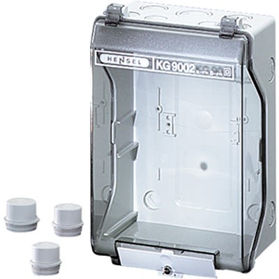 HENSEL KG Series Grey Polystyrene Junction Box, IP55, IP66, 95 x 133 x 205mm [KG 9002]; 117-475