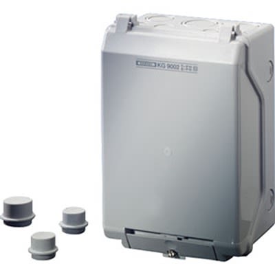 HENSEL KG Series Grey Polystyrene Junction Box, IP55, IP66, 95 x 133 x 205mm [KG 9002 IN]; 117-500