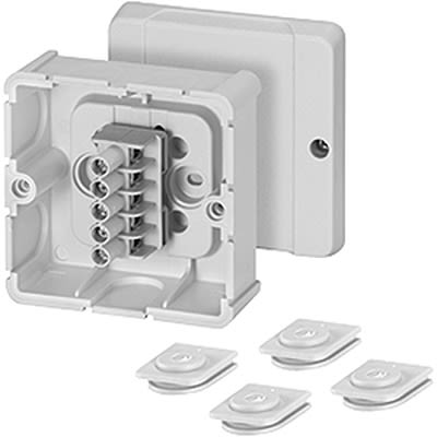 HENSEL DP Series Grey Polystyrene Junction Box, IP54, 88 x 88 x 49mm [DP 9025]; 117-531