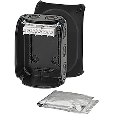 HENSEL WP Series Black Polycarbonate Junction Box, IP68, 77 x 180 x 130mm [WP 1006 B]; 117-544