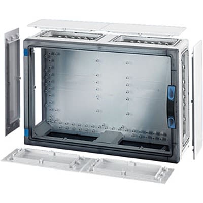 HENSEL FP Series Grey, Transparent Polycarbonate Junction Box, IP65, 186 x 546 x 366mm [FP 0441]; 117-563