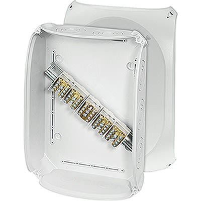 HENSEL DK Series Grey Polycarbonate Junction Box, IP66, 122 x 355 x 255mm [DK 5035 S]; 117-629