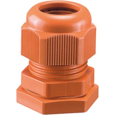 HENSEL AKMF Series Orange Polyamide Cable Gland, M32 Thread, 15mm min., 21mm max., IP66 [AKMF 32]; 117-632