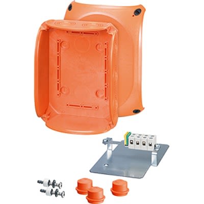 HENSEL Fk Series Orange Polycarbonate Junction Box, IP65, IP66, 92 x 155 x 210mm [FK 1610]; 117-716