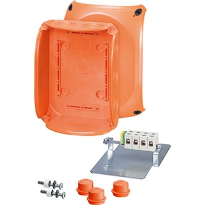 HENSEL Fk Series Orange Polycarbonate Junction Box, IP65, IP66, 92 x 155 x 210mm [FK 1616]; 117-724
