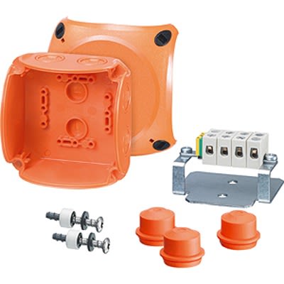 HENSEL Fk Series Orange Polycarbonate Junction Box, IP65, IP66, 70 x 104 x 104mm [FK 0404]; 117-744