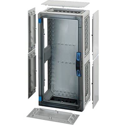 HENSEL FP Series Grey, Transparent Polycarbonate Junction Box, IP65, 186 x 276 x 546mm [FP 0341]; 117-750