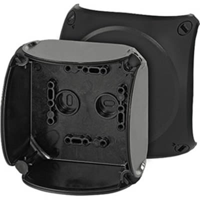 HENSEL KF Series Black Polycarbonate Junction Box, IP66, IP67, IP69, 70 x 104 x104mm [KF 0400 C]; 117-777