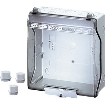 HENSEL KG Series Grey Polystyrene Junction Box, IP55, IP66, 95 x 182 x 205mm [KG 9003]; 117-834
