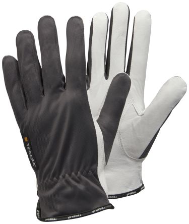 Tegera TEGERA Grey, White Leather Good Dexterity Work Gloves, Size 9 [114-9]; 118-587