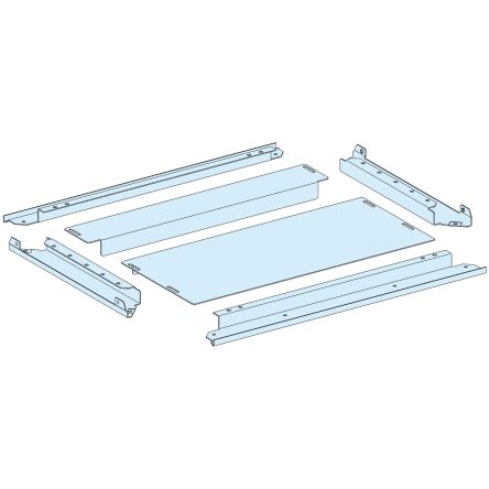 Schneider Electric PrismaSeT P Series RAL 9003 Sheet Steel Gland Plate, 400mm H, 800mm W for Use with PrismaSeT [LVS08498]; 119-231