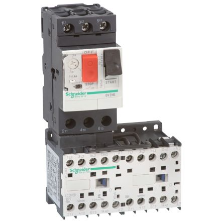 Schneider Electric TeSys Motor Starter, Reversing, 0.37 kW, 24 V dc [GV2ME06K2BW3]; 119-434