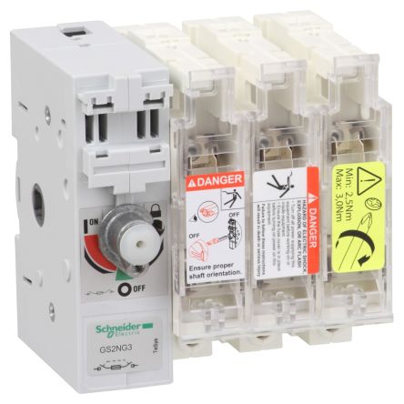 Schneider Electric Fuse Switch Disconnector, 3 Pole, 250A Max Current [GS2NG3]; 119-483